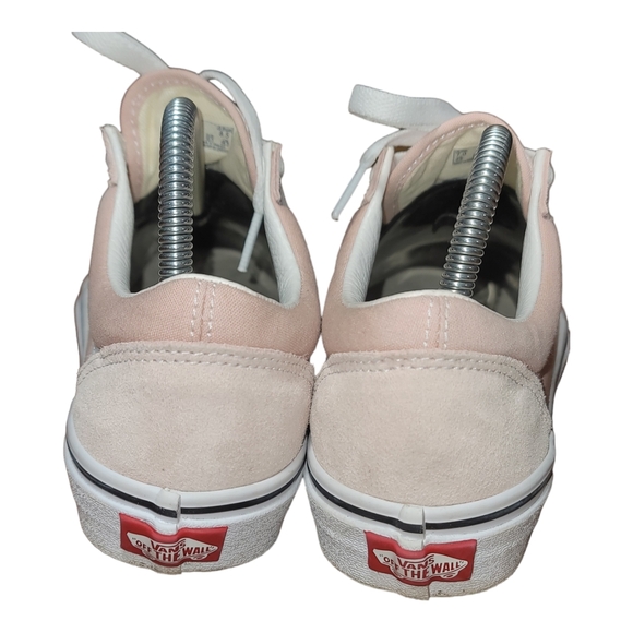 Vans Old Skool Shoes 8.5 Pink Low Top Skate Sneakers Canvas Lace Up Classic B11 - Picture 7 of 8